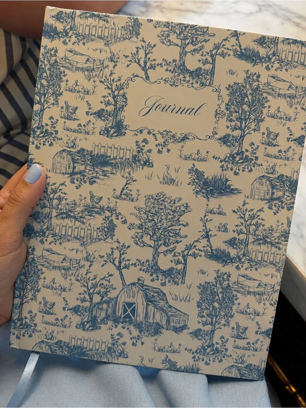 Luxury Heirloom Journal - Blue Toile